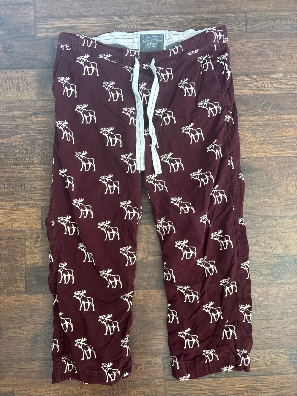 Y2K Abercrombie & Fitch Pants Mens Red Moose Sleepwear Size XLarge